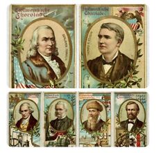 (6) 1897 Stollwerck Cards Thomas Edison Benjamin Franklin Album 1  Group Serie 5 picture