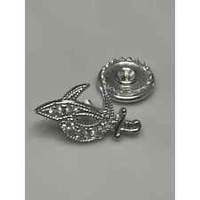 Sterling Silver Shriners Masonic Freemason Fez Hat/Lapel Sword Pin Vintage picture