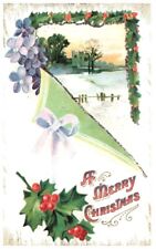 A MERRY CHRISTMAS.VTG 1912 EMBOSSED POSTCARD*C5 picture