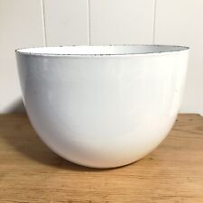Vintage Arabia Finland Finel Enamel Ware Bowl Plain White Large 8.25