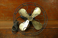 RARE Antique Robbins And Myers R&M 9” Brass Blade Fan Wall Mount 2988B WORKS picture