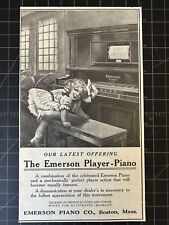 Antique 1912 Emerson Player Piano Print Ad picture