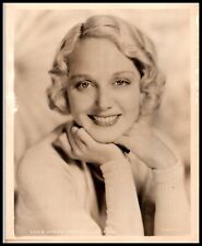 Glamorous Blonde Leila Hyams Original 1930s Pre-Code Art Deco Portrait Photo 138 picture