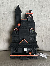 Halloween Haunted Mansion Black Ghost Light Up Place & Time 12” Tall  Tabletop picture