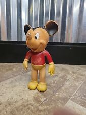Vintage 1950's Walt Disney Prod 8”Tall MICKEY MOUSE Rubber Doll by SUN RUBBER Co picture