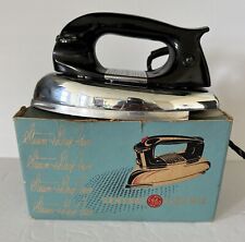 GE General Electric Steam & Dry Iron F50 1100 Watt Original Box EUC Tested 1960 picture