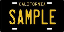 California 1960's Black License Plate - Custom Personalized Your Name, # or text picture