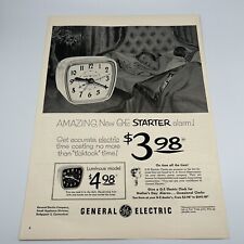 General Electric Alarm Clock 1963 Vintage Print Ad 10x14