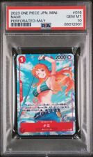 PSA 10 Nami OP01-016 Alt Art Japanese One Piece Romance Dawn Mini Card picture