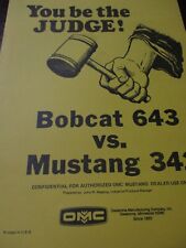 Owatonna 342 Mustang Loader VS Bobcat 643 Comparison Brochure 1984 picture
