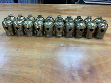 #20 Matching, Vintage, Fat-Boy Socket Shells, Pull Chain,dated 1909, lamp parts  picture
