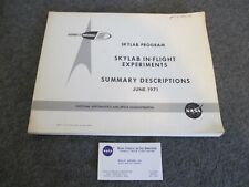 NASA APOLLO SKYLAB PROGRAM 1971 IN-FLIGHT EXPERIMENTS & SUMMARY DESCRIPTION BOOK picture