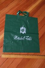 Marshall Field's Vintage Plastic Shopping Bag Chicago Green picture