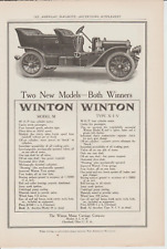 WINTON MOTOR COACH CO. 1907 ANTIQUE PRINT AD MODEL-M & TYPE X-I-V.. 6 1/2