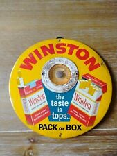1950's-60's Winston Cigarettes Advertising Thermometer By Sartin Advertising  picture