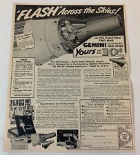 1966 REVELL models ad ~ FLASH ACROSS THE SKIES Gemini Space Capsule~Man In Space picture