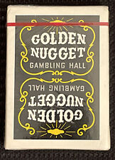 Vintage Golden Nugget Gambling Hall Playing Cards Deck SEALED CELLOPHANE picture