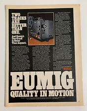 1978 Eumig Print Ad Two Tracks Are Better Than One Sound 910 Super 8 Projector picture