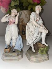 Antique Bisque Porcelain German Lady Woman Figurine Figure Burlesque Victorian picture