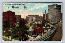 Cleveland OH-Ohio, Public Square Looking Northeast, Vintage c1915 Postcard picture
