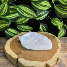 MeldedMind One (1) Satin Spar Selenite Leaf Shape Bowl 5in White Crystal 085 picture