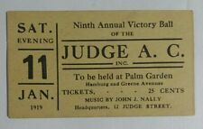 Vtg 1919 Palm Garden Ticket Bushwick Brooklyn NY Hamburg & Greene Ave Antique picture