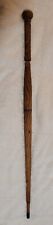 RARE Antique Carved Wooden Umbrella Walking Cane-Fraternity?Ladies? picture