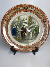 Vintage Adams England Porcelain Plate Shakespere Merchant of Venice Orange 10