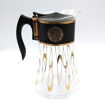 60's Vtg David Douglas Black & Gold Mid Century Atomic Style  Coffee Pot Carafe  picture