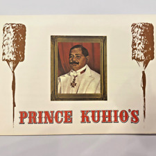 July 1973 Prince Kuhio's Cafe Restaurant Menu Ala Moana Center Honolulu Hawaii picture