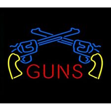 New Guns Ammo Beer Bar Neon Light Sign 24