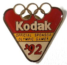 Vtg 1992 KODAK Official Sponsor Of Olympic Games Barcelona Spain Pinback Pin picture