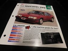 1984-1986 Ford Mustang 2.3 SVO Spec Sheet Brochure Photo Poster 1985 1985.5 picture