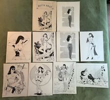 BETTY PAGE (Port Kay) PORTFOLIO 1991, 8 PRINTS ALL SIGNED, Pinup, Comic Art picture