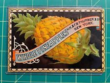 Original 1880s Thurber can label - Whole Pineapples picture