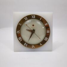 Vintage Telechron White Marble “Red Dot” Electric Clock. Table Timepiece. Works picture