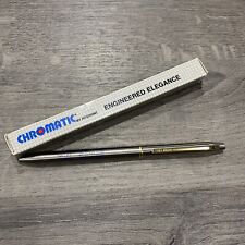 Chromatic USA Twist Ballpoint Pen Silver/Gold w/Box Heavy TEXAS Dallas Houston picture