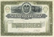 Bingham Consolidated Mining and Smelting Co. - Stock Certificate - Mining Stocks picture