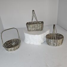 Mini Wire Basket Set of 3 International Silver Co Silver Plated 1992  No.9911083 picture