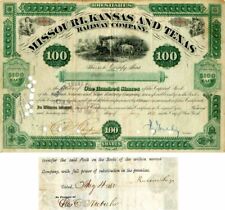 Missouri, Kansas and Texas Railway Co. Signed by Russell Sage and Jay Gould - 18 picture