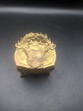 Antique Small Jewelry Casket With Ornate Design & Washington D.C Medallion 3