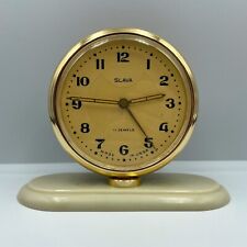 Vintage Watch Alarm Clock Slava USSR Soviet Mechanical 11 jewels Rare СССР 60s picture