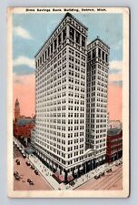 Detroit MI-Michigan, Dime Savings Bank Building, Vintage c1923 Souvenir Postcard picture