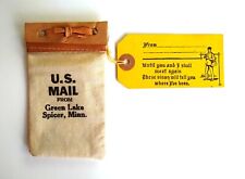 Vintage Small U.S. Mail Bag Containing Four Photos, The Quality Line BB Novelty picture