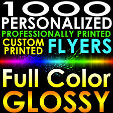 1000 CUSTOM PROFESSIONALLY PRINTED 8.5x11 PERSONALIZED FLYERS Full Color Gloss picture