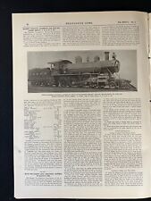 1896 Industrial Illustration/Drawing Four-Cylinder Baldwin Compound Locomotive picture