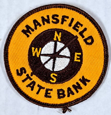 Vintage round patch MANSFIELD STATE BANK picture