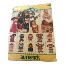 Cabbage Patch Kids 1985 Christmas Ornament Patterns Butterick 3381 Vintage Craft picture