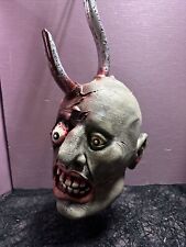 LIFESIZE BLOODY SEVERED HEAD ON A MEAT HOOK HALLOWEEN PROP DISPLAY picture