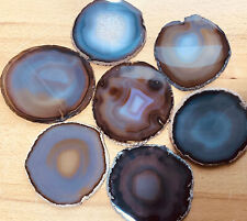 Agate Slices (3 pcs)(3.5-4 Inches) Size #3 Round Polished Place Card Coaster picture
